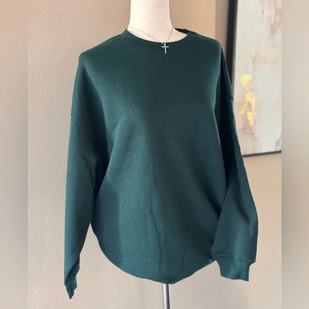 Women's Oversized Green Sweatshirt